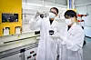 LG Energy Solution employees are seen at a laboratory in this file photo provided by the company [LG ENERGY SOLUTION]