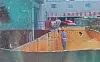 An image from the video in which a man urinates in a Tsingtao manufacturing facility China [SCREEN CAPTURE]