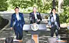 From left, South Korean President Yoon Suk Yeol, U.S. President Joe Biden and Japanese Prime Minister Fumio Kishida are seen during a press conference at Camp David in Maryland in this file photo. [YONHAP]