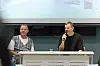 Elmgreen & Dragset speak during a press conference at the Amorepacific Museum of Art in central Seoul for the art duo's latest exhibition, ″Spaces″ last week. From left is Michael Elmgreen and Ingar Dragset. [AMOREPACIFIC MUSEUM OF ART]