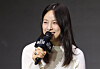 Singer Lee Hyo-ri speaks during a press conference for the upcoming beauty makeup survival show ″Just Makeup″ held in Gwangjin District, eastern Seoul, on Oct. 1. Lee will be the host for the show. [NEWS1]