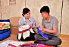 Pak Kyong-sim and her husband, Son Chung-hyo [CHOSON SINBO/YONHAP]