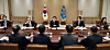 President Lee Jae-myung speaks at a meeting during his first day in the office on June 4 in central Seoul. [JOINT PRESS CORPS]