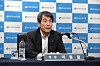 Korea Development Bank Chairman Lee Dong-gull speaks at an online press event on the Korean Air Lines takeover of Asiana Airlines on Nov. 19. [YONHAP]