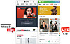 Screen captures show Kakao Shopping Live, left, which was launched on Oct. 12, and Naver Shopping Live, which was introduced in March. [SCREEN CAPTURE]