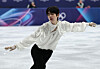 Cha Jun-hwan performs his free skate program in the figure skating competitions at the Milan-Cortina 2026 Winter Olympic Games, in Milan, Italy, on Feb. 13. [EPA/YONHAP]