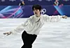 Cha Jun-hwan performs his free skate program in the figure skating competitions at the Milan-Cortina 2026 Winter Olympic Games, in Milan, Italy, on Feb. 13. [EPA/YONHAP]