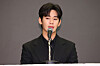 Actor Kim Soo-hyun speaks during a press conference held on March 31 in western Seoul. [YONHAP]
