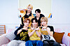 Boy band Nowadays poses for the camera during a FanTalk 2 video interview with the Korea JoongAng Daily and Celeb Confirmed. [DANIELA GONZALEZ PEREZ]