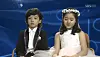 Cha Jun-hwan, left, and Jin Jee-hee, actress, are interviewed in an SBS figure skating survival show in 2011. [SCREEN CAPTURE]