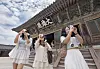 Students take photos at Bulguksa Temple during a tour on July 3. [PARK SANG-MOON]
