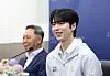 Cha Jun-hwan speaks during a ceremony to mark his joining the Seoul figure skating team at Seoul City Hall in central Seoul on May 14, 2025. [JOINT PRESS CORPS]