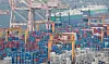 Cargos are piled up at the Pyeongtaek Port in Gyeonggi on April 24. [NEWS1]