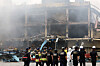 Officials from the National Forensic Service, police and fire authorities inspect the scene at Kumho Tire’s Plant in Gwangju on May 19. [YONHAP]