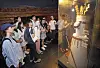Students view a golden crown displayed inside Cheonmachong on July 3. [PARK SANG-MOON]