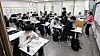 Test takers are waiting for the College Scholastic Ability Test to begin in a high school in Seocho District, southern Seoul, on Nov. 11, 2024 [YONHAP]
