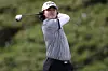 Kim Seong-hyeon tees off on the second hole during the final round of the Sony Open at Waialae Country Club in Honolulu on Jan. 18. [AFP/YONHAP]