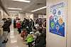 People wearing masks wait at an outpatient area of the respiratory department of a hospital in Beijing on Jan. 8, 2025. [AFP/YONHAP]