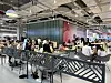 Lotte Mart West Lake's dining corner is full with diners, mostly enjoying Korean food, on Thursday. [SEO JI-EUN]