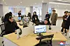 Kim Jong-un, fifth from right, tours newly built facilities in Gangdong County, on the outskirts of Pyongyang, with his daughter Kim Ju-ae, sixth from right, and his wife, Ri Sol-ju, seventh from right, on Dec. 15. [KOREAN CENTRAL NEWS AGENCY]
