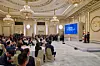 President Lee Jae Myung delivers a New Year’s address at a reception at the Blue House in Seoul on Jan. 2. [THE BLUE HOUSE]