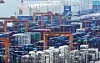 Containers ready for export are piled up at a port in Pyeongtaek, Gyeonggi on Aug. 18. [YONHAP]
