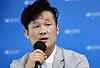 A North Korean defector speaks during an event hosted by the Seoul office of the United Nations High Commissioner for Human Rights (Ohchr) held at the Global Center in Jung District on June 25. [YONHAP]