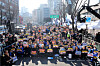 Members of the liberal Democratic Party and others take part in a rally calling for President Yoon Suk Yeol's removal from office at an intersection in Jongno District, central Seoul, near the Constitutional Court on Feb. 22. [YONHAP]