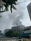 A blaze breaks out at a factory in Munrae-dong in Yeongdeungpo District, western Seoul, on June 7. [YONHAP]