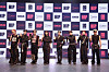 Boy band DKB poses for pictures during a showcase held Thursday in eastern Seoul before the release of DKB's seventh EP ″HIP.″ [BRAVE ENTERTAINMENT]