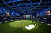Fans watch play during a match of the TMRW Golf League (TGL) between Jupiter Links Golf Club and Boston Common Golf in Palm Beach Gardens, Florida, on Jan. 27, 2025. [AP/YONHAP]