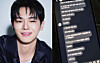 Actor Jang Dong-ju, left, and an image showing messages Jang received from a hacker [SCREEN CAPTURE]