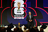 Argentine sports commentator Andrés Cantor speaks during the 2026 FIFA World Cup match schedule announcement in Washington on Dec. 6. [REUTERS/YONHAP]