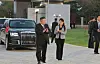 North Korean leader Kim Jong-un, left, and his daughter are seen at the Central Cadres Training School of the Workers' Party of Korea in Pyongyang on Oct. 11, 2024, in this photo released by the North's state-run Rodong Sinmun. [NEWS1]