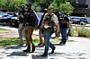 Masked law enforcement officers, including HSI and ICE agents, walk into an immigration court in Phoenix, Arizona, on May 21, 2025, in this file photo. [REUTERS/YONHAP]