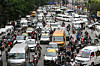 People commute along a busy road in Kathmandu, Nepal on Sept. 19, 2025 in this photo unrelated to the story. [REUTERS/YONHAP]