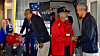 Former U.S. President Barack Obama hands out Presidential Challenge Coins to veterans who served in Korea and Vietnam in Washington in photos uploaded to X on Nov. 11. [SCREEN CAPTURE]