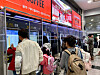 People line up to book tickets at Gwangju Central Bus Terminal after transportation card provider Tmoney's server came back online after it went down on Sunday. [YONHAP]