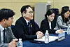 Korea’s Minister for Trade Cheong In-kyo, second from left, speaks during a meeting with World Trade Organization Director-General Ngozi Okonjo-Iweala during the Asia-Pacific Economic Cooperation trade ministers’ meeting in Jeju on May 15. [NEWS1]