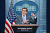 U.S. National Security Council spokesman John Kirby speaks during a press briefing at the White House in Washington on Thursday. [AP/YONHAP]