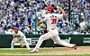 SSG Landers pitcher Noh Kyung-eun pitches during the 2025 KBO League postseason semifinal playoff against the Samsung Lions at SSG Landers Field in Incheon on Oct. 9. [YONHAP]