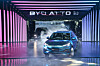 BYD's Atto 3, the first passenger EV from the Chinese EV giant, is on stage at its Korean launch event on Jan. 16 in Incheon. [YONHAP]