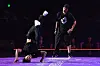 Korea's Kim Hong-yul, better known as ″Hong 10″ faces Uzbekistan's Djamal Asadulayev during a men's round robin breaking battle at the Hangzhou Asian Games on Friday. [REUTERS/YONHAP]