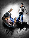 In illustration of an assault scene [JOONGANG ILBO]