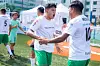The Mexican men's team celebrate at the 2024 Homeless World Cup at Hanyang University in eastern Seoul. [HOMELESS WORLD CUP]