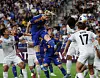 Ulsan HD, in blue, play against Kawasaki Frontale in the AFC Champions League Elite at Munsu Football Stadium in Ulsan on Sept. 18. [YONHAP]