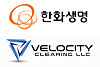 Logos for Hanwha Life, top, and Velocity Clearing [HANWHA LIFE]