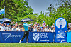 Kim Hyo-joo hits a shot during the Aramco Team Series at the New Korea Country Club in Goyang, Gyeonggi on Sunday. [ARAMCO TEAM SERIES]