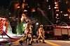 Firefighters work to extinguisha fire that broke out at Wang Fuk Court, a residential estate in the Tai Po district of Hong Kong's New Territories on Nov. 26. [AP/YONHAP]