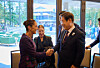 President Lee Jae Myung, right, shakes hands with Mexican President Claudia Sheinbaum during a Korea-Mexico summit at the Group of 7, or G7, summit venue in Kananaskis, Alberta, Canada, on June 17, 2025. [NEWS1]